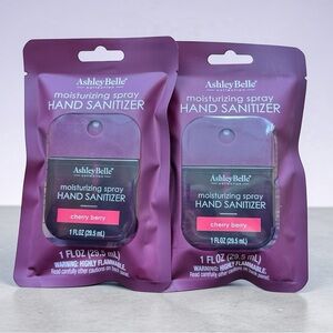 Ashley Belle. moisturizing spray hand sanitizer Pack of 2 Cherry Berry scent.